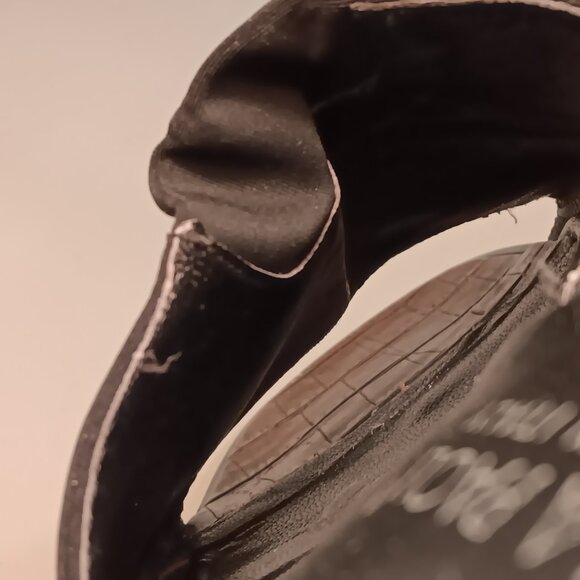 Mila Paoli women's Made in Italy Leather Low Block Heel Slide Sandals sz 9.5 B - Picture 9 of 14